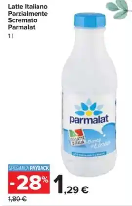 Carrefour Market Latte Italiano Parzialmente Scremato Parmalat offerta