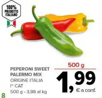 Todis PEPERONI SWEET PALERMO MIX ORIGINE ITALIA I^ CAT 500 g offerta