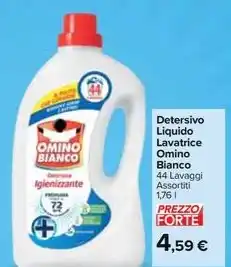 Carrefour Market Detersivo Liquido Lavatrice Omino Bianco 44 Lavaggi Assortiti 1,76 l offerta