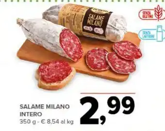 Todis SALAME MILANO INTERO 350 g offerta