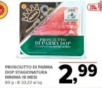 Todis PROSCIUTTO DI PARMA DOP STAGIONATURA MINIMA 18 MESI 90 g offerta