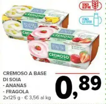 Todis CREMOSO A BASE DI SOIA - ANANAS - FRAGOLA 2x125 g - offerta