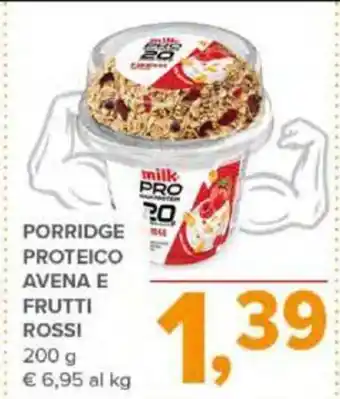 Todis PORRIDGE PROTEICO AVENA E FRUTTI ROSSI 200 g offerta