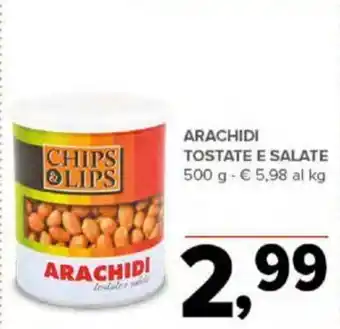 Todis ARACHIDI TOSTATE E SALATE 500 g offerta