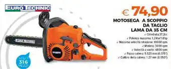 Todis MOTOSEGA A SCOPPIO DA TAGLIO LAMA DA 35 CM offerta
