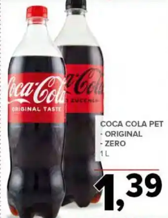 Todis COCA COLA PET - ORIGINAL - ZERO 1 L offerta