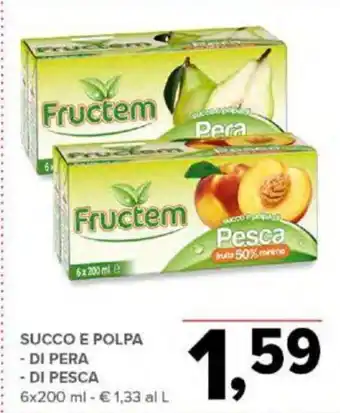 SUCCO E POLPA - DI PERA - DI PESCA 6x200 ml