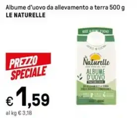 Iper La Grande Albume d'uovo da allevamento a terra 500 g LE NATURELLE offerta