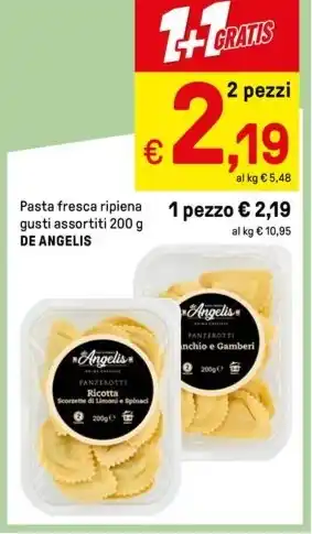 Iper La Grande Pasta fresca ripiena gusti assortiti 200 g DE ANGELIS offerta
