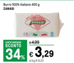 Iper La Grande Burro 100% italiano 400 g ZANASI offerta