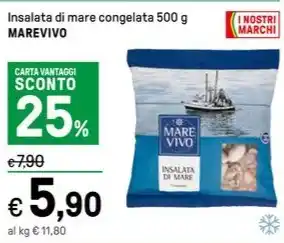 Iper La Grande Insalata di mare congelata 500 g MAREVIVO offerta