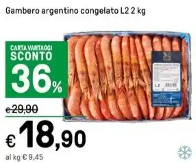 Iper La Grande Gambero argentino congelato L2 2 kg offerta