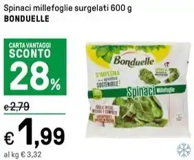 Iper La Grande Spinaci millefoglie surgelati 600 g BONDUELLE offerta
