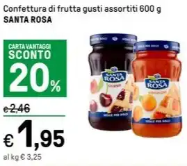 Iper La Grande Confettura di frutta gusti assortiti 600 g SANTA ROSA offerta