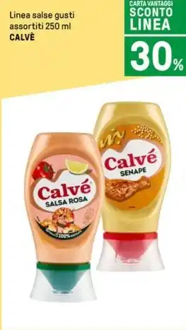 Linea salse gusti assortiti 250 ml CALVE