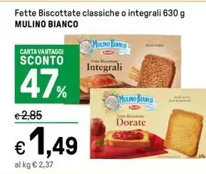 Iper La Grande Fette Biscottate classiche o integrali 630 g MULINO BIANCO offerta