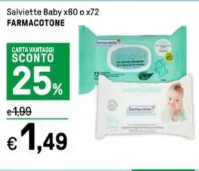 Iper La Grande Salviette Baby x60 o x72 FARMACOTONE offerta