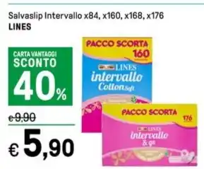 Iper La Grande Salvaslip Intervallo x84, x160, x168, x176 LINES offerta