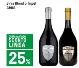 Iper La Grande Birra Blond o Tripel CRUS offerta