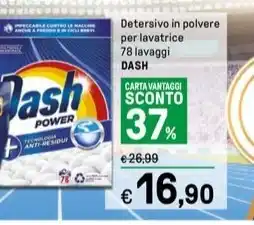 Iper La Grande Detersivo in polvere per lavatrice 78 lavaggi DASH offerta