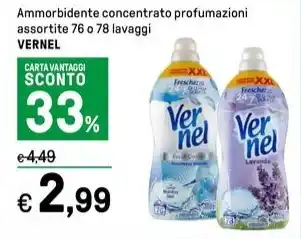 Iper La Grande Ammorbidente concentrato profumazioni assortite 76 o 78 lavaggi VERNEL offerta