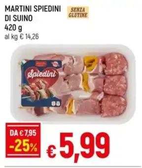 Famila Superstore MARTINI SPIEDINI DI SUINO offerta