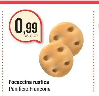 Supermercati Gulliver Panificio Francone Focaccina Rustica offerta