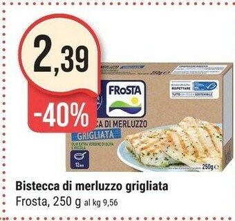 Supermercati Gulliver Frosta Bistecca Di Merluzzo Grigliata offerta