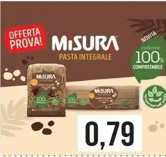 Supermercati Gulliver Misura Pasta Integrale offerta