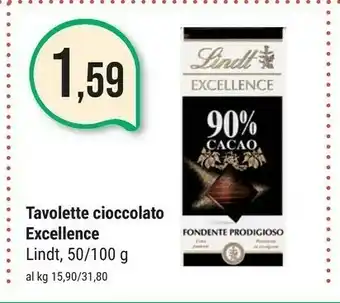 Supermercati Gulliver Lindt Tavolette Cioccolato Excellence offerta