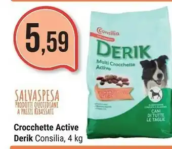 Supermercati Gulliver Consilia Derik Crocchette Active 4000 G offerta