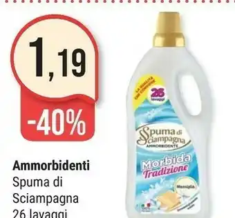 Spuma di Sciampagna Ammorbidenti Morbida Tradizione 26 Lavaggi