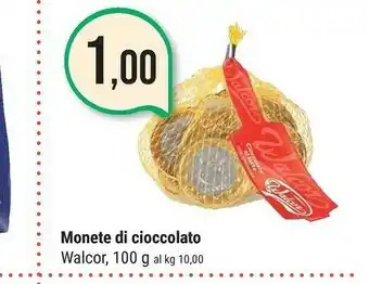 Supermercati Gulliver Walcor Monete Di Cioccolato Al Latte 100 G(ml) offerta