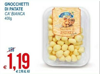 MD Discount Ca' Bianca Gnocchi Di Patate Fresche 500 G(ml) offerta