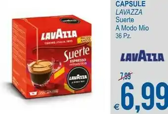 MD Discount Lavazza Suerte Capsule Caffè Tostatura Scura 36 Pezzo(i) offerta
