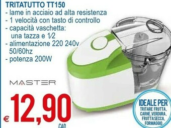 Master TT150 Frullatore Frullatore Da Tavolo Verde 200 W