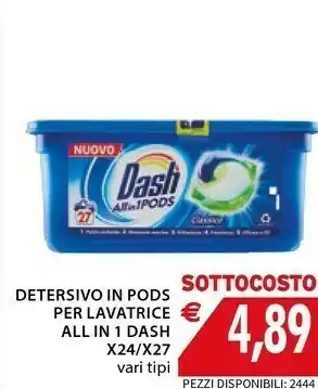 Mercatò Dash Detersivo In Pods Per Lavatrice offerta