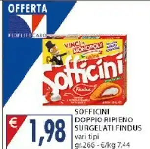 Mercatò Findus Sofficini Doppio Ripieno Surgelati offerta