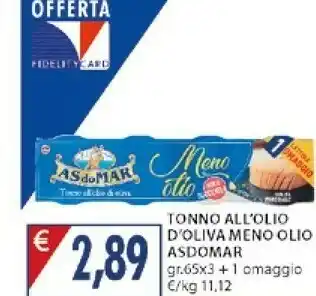 Mercatò Asdomar As Do Mar Tonno All'olio D'oliva Meno Olio offerta