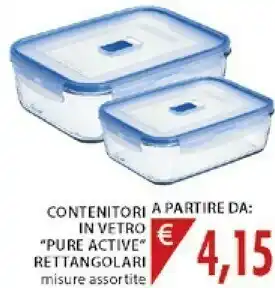 Mercatò Contenitori In Vetro Pure Active Rettangolari offerta
