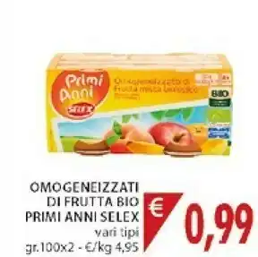 Mercatò Selex Omogeneizzati offerta