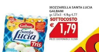 Mercatò Galbani Mozzarella Santa Lucia 375 G(ml) offerta