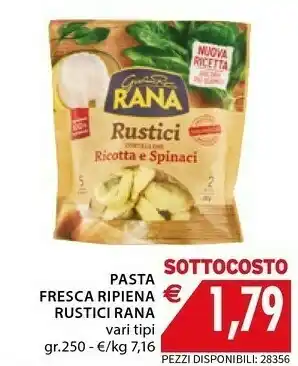 Mercatò Rana Rustici Tortelloni Ricotta E Spinaci 250 G(ml) offerta