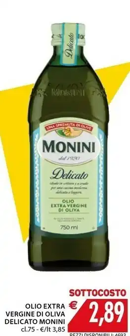 Mercatò Monini Olio Extra Vergine Di Oliva Delicato 1000 G(ml) offerta
