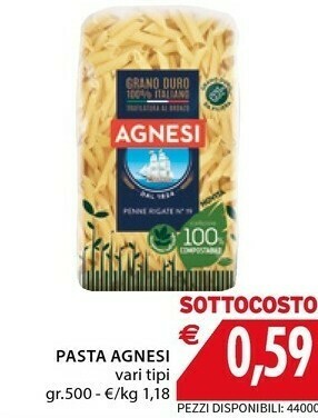 Mercatò Agnesi Pasta offerta