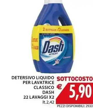 Mercatò Dash Detersivo Liquido Per Lavatrice Classico offerta
