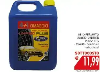 Mercatò Lubex Olio Per Auto offerta