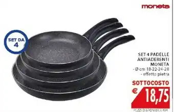 Moneta Set 4 Padelle Antiaderenti