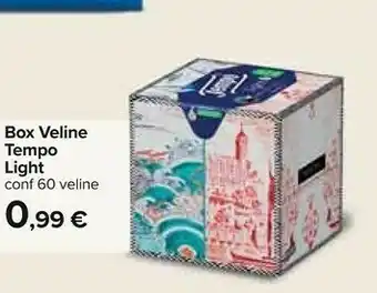 Carrefour Tempo Light Box Veline 60 Pz offerta