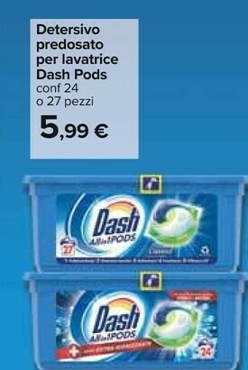 Carrefour Dash 81693314 Detersivo Per Bucato Lavaggio In Lavatrice Lavatrice offerta